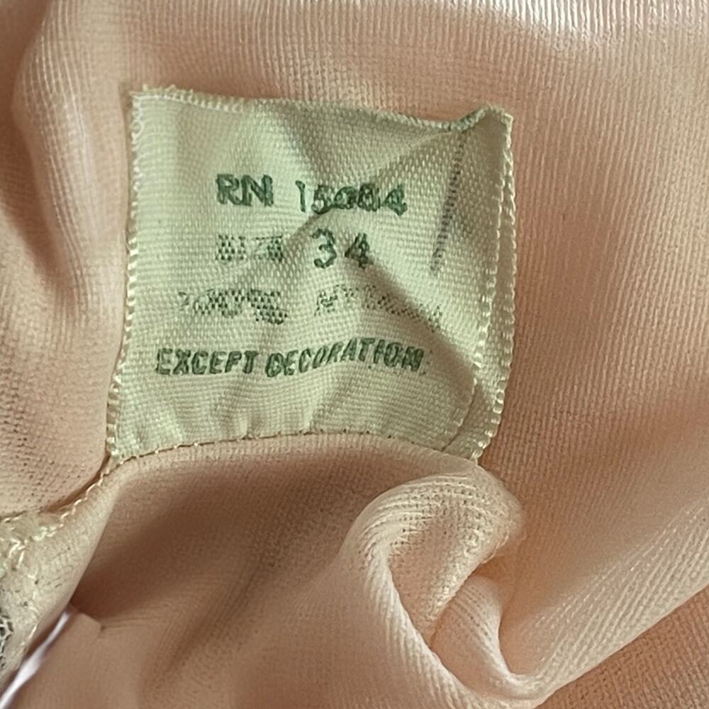 Vintage Pink Teddy Size 34 White Lace Gaymode Lingerie Romper - Picture 7 of 11